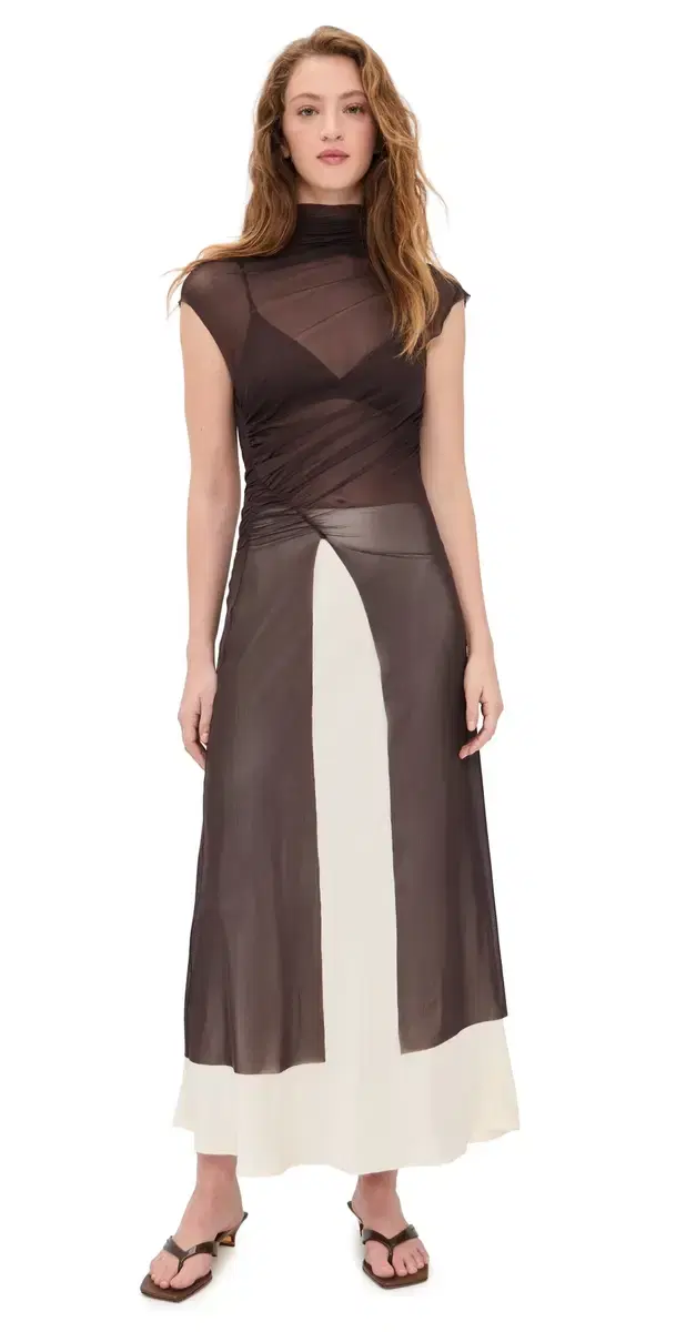 Eva Split Tunic Top Dark Chocolate Eva Split Tunic Top Dark Chocolate