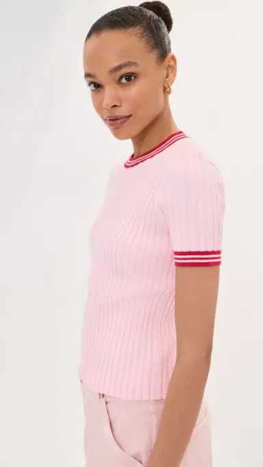 LE BOP Ringer Tee Ballet Pink/Poppy | Thumbnail 4 LE BOP Ringer Tee Ballet Pink/Poppy | Thumbnail 4