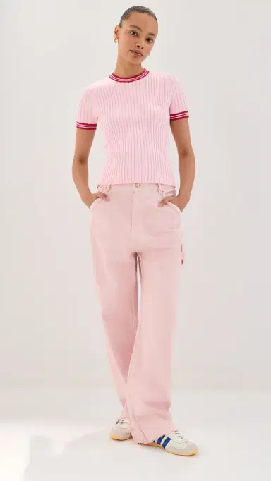 LE BOP Ringer Tee Ballet Pink/Poppy | Thumbnail 5 LE BOP Ringer Tee Ballet Pink/Poppy | Thumbnail 5