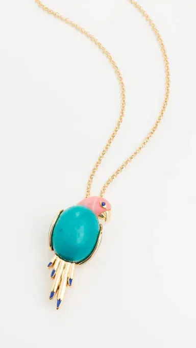 Lele Sadoughi Eileen Parrot Convertible Necklace Turquoise One Size | Thumbnail 2 Lele Sadoughi Eileen Parrot Convertible Necklace Turquoise One Size | Thumbnail 2