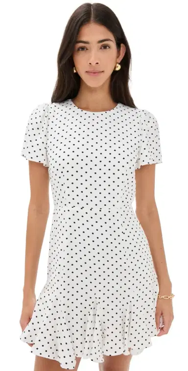 LE BOP Georgia Dress White Dot | Thumbnail 1 LE BOP Georgia Dress White Dot | Thumbnail 1