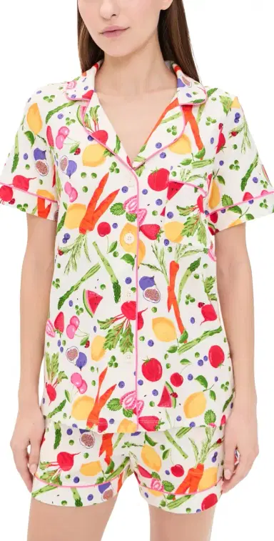 BedHead PJs Short Two-Piece Pajama Set Organic Garden | Thumbnail 1 BedHead PJs Short Two-Piece Pajama Set Organic Garden | Thumbnail 1