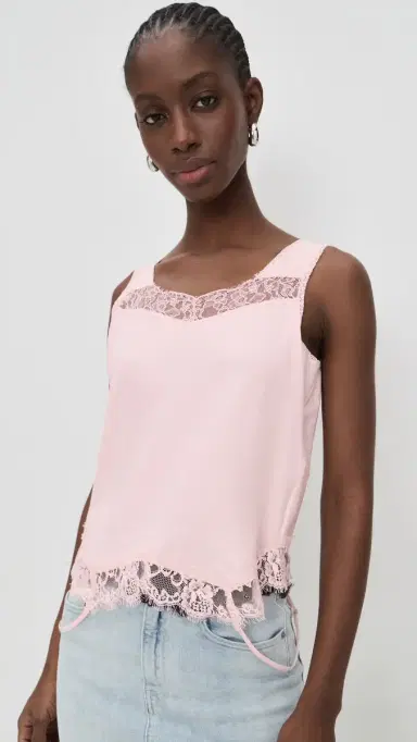 MM6 Maison Margiela Lace Top Pink | Thumbnail 2 MM6 Maison Margiela Lace Top Pink | Thumbnail 2