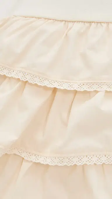 Moon River Sleeveless ayered Ruffle Mini Dress Cream | Thumbnail 6 Moon River Sleeveless ayered Ruffle Mini Dress Cream | Thumbnail 6