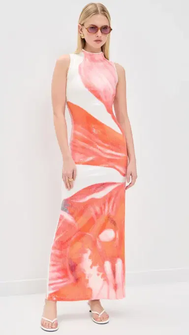 Significant Other Lucinda Maxi Dress Tangerine Bloom | Thumbnail 2 Significant Other Lucinda Maxi Dress Tangerine Bloom | Thumbnail 2