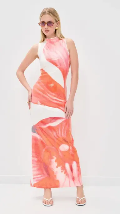 Significant Other Lucinda Maxi Dress Tangerine Bloom | Thumbnail 5 Significant Other Lucinda Maxi Dress Tangerine Bloom | Thumbnail 5