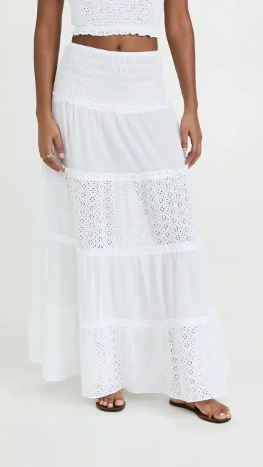 Playa Lucila mocked Skirt White Eyelet | Thumbnail 2 Playa Lucila mocked Skirt White Eyelet | Thumbnail 2