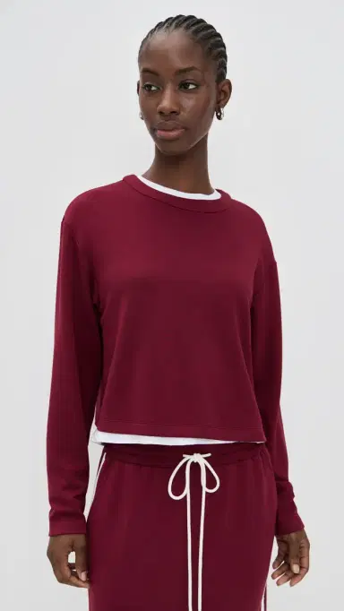 LE BOP Danica Crop Top Merlot | Thumbnail 2 LE BOP Danica Crop Top Merlot | Thumbnail 2
