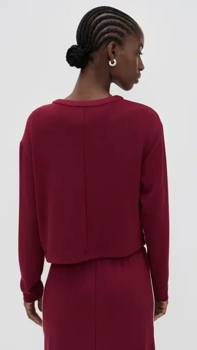 LE BOP Danica Crop Top Merlot | Thumbnail 3 LE BOP Danica Crop Top Merlot | Thumbnail 3