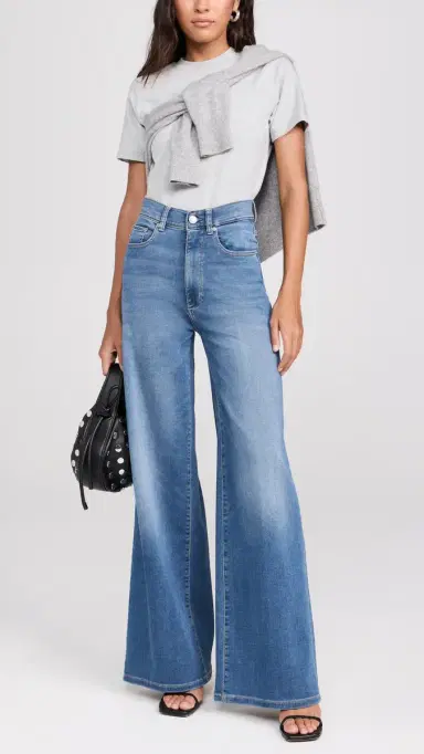 DL1961 DL Softwear Hepburn Wide Leg High Rise Jeans Mohonk (Softwear) | Thumbnail 5 DL1961 DL Softwear Hepburn Wide Leg High Rise Jeans Mohonk (Softwear) | Thumbnail 5
