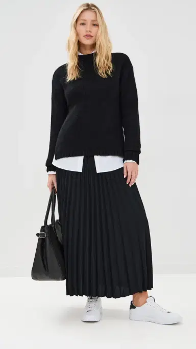 Jenni Kayne Pleated Skirt Black | Thumbnail 2 Jenni Kayne Pleated Skirt Black | Thumbnail 2