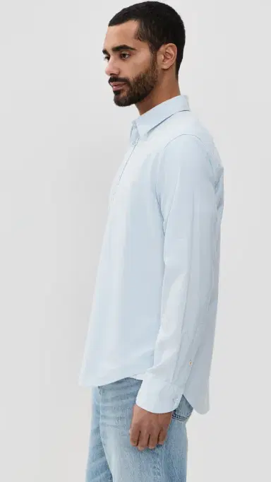 rag & bone Tomlin tretch Dobby Shirt Powder Blue | Thumbnail 4 rag & bone Tomlin tretch Dobby Shirt Powder Blue | Thumbnail 4