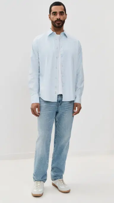 rag & bone Tomlin tretch Dobby Shirt Powder Blue | Thumbnail 5 rag & bone Tomlin tretch Dobby Shirt Powder Blue | Thumbnail 5