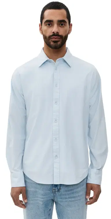 rag & bone Tomlin tretch Dobby Shirt Powder Blue | Thumbnail 1 rag & bone Tomlin tretch Dobby Shirt Powder Blue | Thumbnail 1