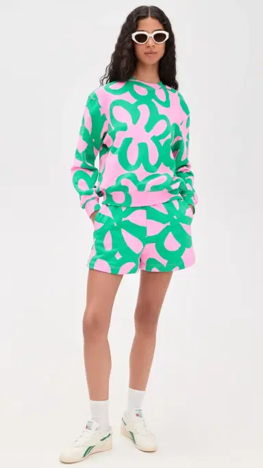 Marimekko Miksaus Jttikukka Kioski shorts Light Pink/Green | Thumbnail 5 Marimekko Miksaus Jttikukka Kioski shorts Light Pink/Green | Thumbnail 5