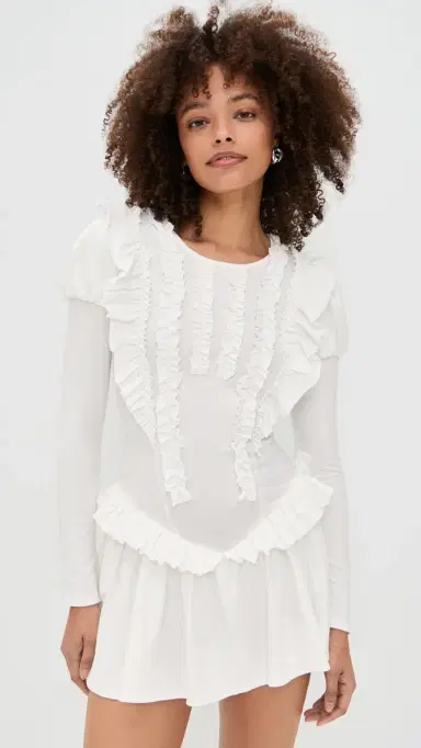 Sandy Liang Acorn Dress White | Thumbnail 2 Sandy Liang Acorn Dress White | Thumbnail 2