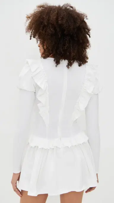 Sandy Liang Acorn Dress White | Thumbnail 3 Sandy Liang Acorn Dress White | Thumbnail 3
