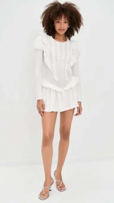 Sandy Liang Acorn Dress White | Thumbnail 5 Sandy Liang Acorn Dress White | Thumbnail 5