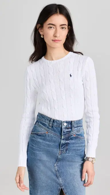 Polo Ralph Lauren Cotton Julianna Long Sleeve Pullover White | Thumbnail 2 Polo Ralph Lauren Cotton Julianna Long Sleeve Pullover White | Thumbnail 2