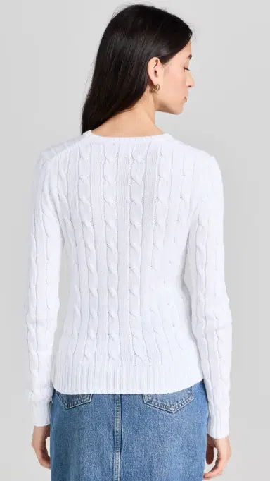 Polo Ralph Lauren Cotton Julianna Long Sleeve Pullover White | Thumbnail 3 Polo Ralph Lauren Cotton Julianna Long Sleeve Pullover White | Thumbnail 3