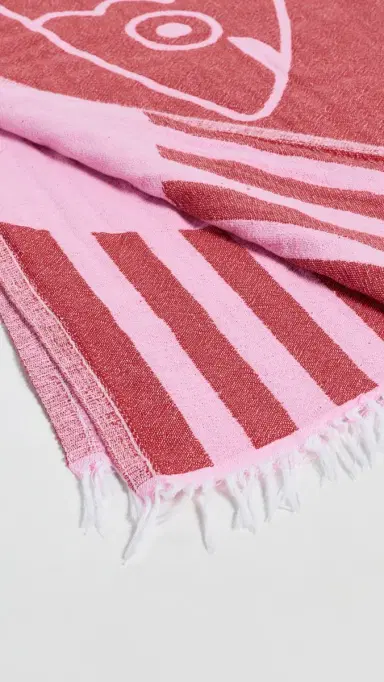 Hat Attack Novelty Turkish Towel Pink/Red One Size | Thumbnail 3 Hat Attack Novelty Turkish Towel Pink/Red One Size | Thumbnail 3
