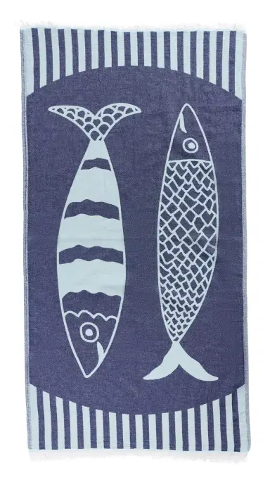 Hat Attack Novelty Turkish Towel Navy/Teal One Size | Thumbnail 5 Hat Attack Novelty Turkish Towel Navy/Teal One Size | Thumbnail 5