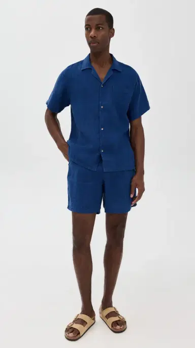 BATHER inen eisure Shorts 6" Navy | Thumbnail 5 BATHER inen eisure Shorts 6" Navy | Thumbnail 5