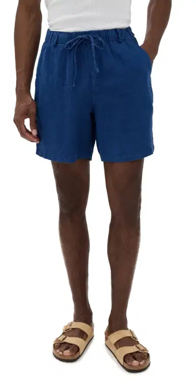BATHER inen eisure Shorts 6" Navy | Thumbnail 1 BATHER inen eisure Shorts 6" Navy | Thumbnail 1