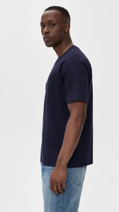Aaron Levine Crew T-shirt Navy L | Thumbnail 4 Aaron Levine Crew T-shirt Navy L | Thumbnail 4