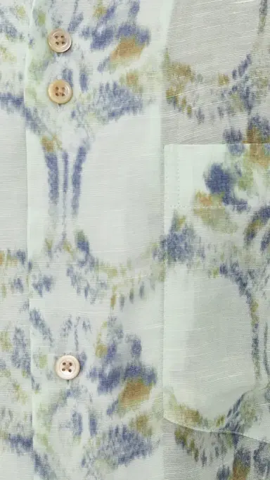 Wales Bonner Lotus Bowling Shirt Pale Teal/Olive/Lavender | Thumbnail 6 Wales Bonner Lotus Bowling Shirt Pale Teal/Olive/Lavender | Thumbnail 6