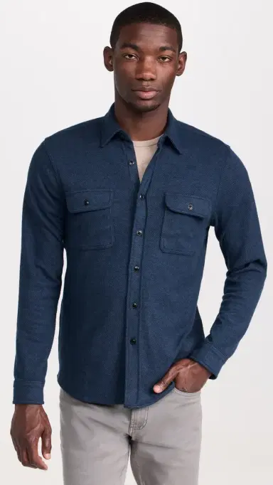 Faherty egend Sweater Shirt Brighton Navy Twill | Thumbnail 2 Faherty egend Sweater Shirt Brighton Navy Twill | Thumbnail 2