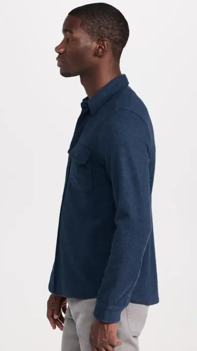 Faherty egend Sweater Shirt Brighton Navy Twill | Thumbnail 4 Faherty egend Sweater Shirt Brighton Navy Twill | Thumbnail 4