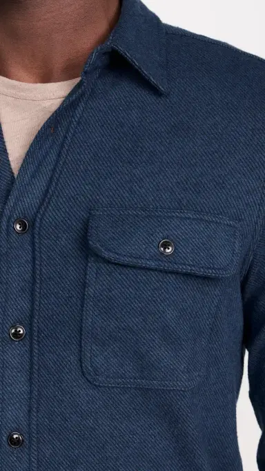 Faherty egend Sweater Shirt Brighton Navy Twill | Thumbnail 6 Faherty egend Sweater Shirt Brighton Navy Twill | Thumbnail 6