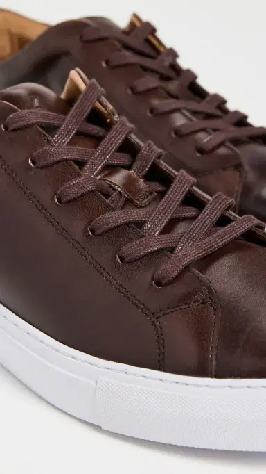 Polo Ralph Lauren Jermain II Leather Sneakers Polo Brown 9 | Thumbnail 4 Polo Ralph Lauren Jermain II Leather Sneakers Polo Brown 9 | Thumbnail 4