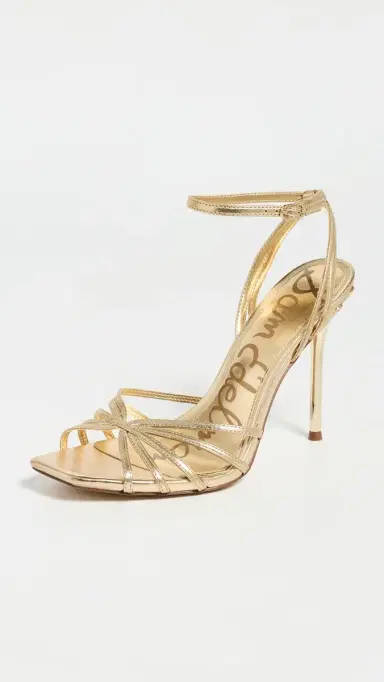 Sam Edelman Lili Heels Amber Gold Leather | Thumbnail 2 Sam Edelman Lili Heels Amber Gold Leather | Thumbnail 2