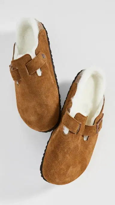 Birkenstock Boston Shearling Sandals Mink Natural 46 | Thumbnail 3 Birkenstock Boston Shearling Sandals Mink Natural 46 | Thumbnail 3