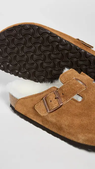 Birkenstock Boston Shearling Sandals Mink Natural 46 | Thumbnail 4 Birkenstock Boston Shearling Sandals Mink Natural 46 | Thumbnail 4