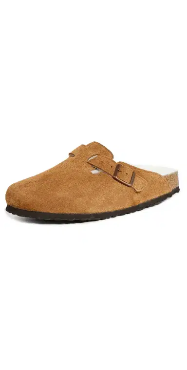 Birkenstock Boston Shearling Sandals Mink Natural 46 | Thumbnail 1 Birkenstock Boston Shearling Sandals Mink Natural 46 | Thumbnail 1