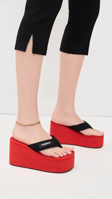 Coperni Wedge Sandals Black/Red | Thumbnail 3 Coperni Wedge Sandals Black/Red | Thumbnail 3