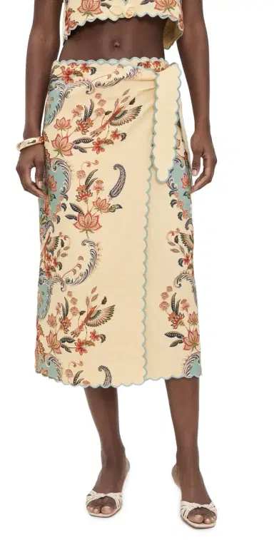 FARM Rio Beauty Butter Midi Skirt Boho Beauty Butter | Thumbnail 1 FARM Rio Beauty Butter Midi Skirt Boho Beauty Butter | Thumbnail 1
