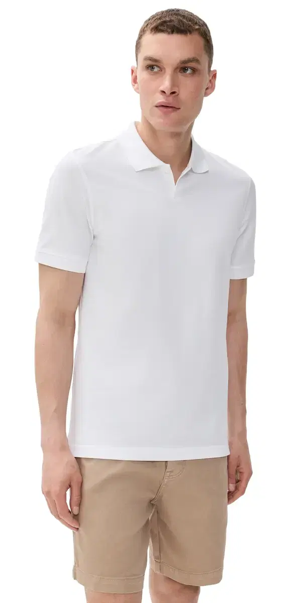 Bruno Short Sleeve Pique Polo White Bruno Short Sleeve Pique Polo White