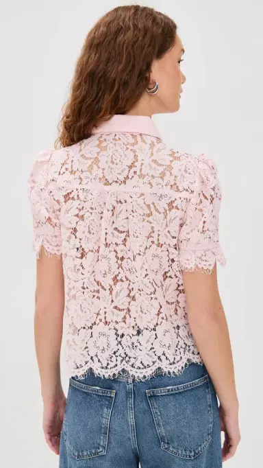 Generation Love Mina Lace Shirt Petal Pink | Thumbnail 3 Generation Love Mina Lace Shirt Petal Pink | Thumbnail 3