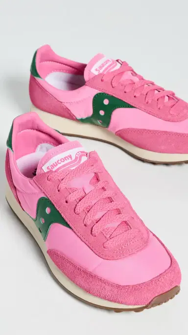 SAUCONY Trainer 80 Sneakers Pink/Forest | Thumbnail 5 SAUCONY Trainer 80 Sneakers Pink/Forest | Thumbnail 5
