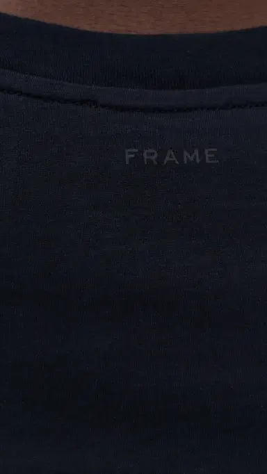 FRAME Short Sleeve Light Cotton Tee Dark Navy | Thumbnail 6 FRAME Short Sleeve Light Cotton Tee Dark Navy | Thumbnail 6