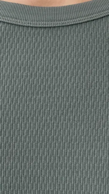 Taylor Stitch The Cotton Crew Tee Deep Sea Waffle | Thumbnail 6 Taylor Stitch The Cotton Crew Tee Deep Sea Waffle | Thumbnail 6