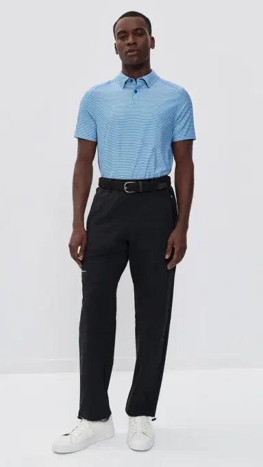 Rhone Slim Fit Commuter Polo Bright Sapphire Double Stripe | Thumbnail 5 Rhone Slim Fit Commuter Polo Bright Sapphire Double Stripe | Thumbnail 5