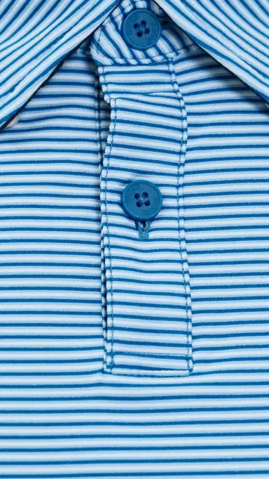 Rhone Slim Fit Commuter Polo Bright Sapphire Double Stripe | Thumbnail 6 Rhone Slim Fit Commuter Polo Bright Sapphire Double Stripe | Thumbnail 6