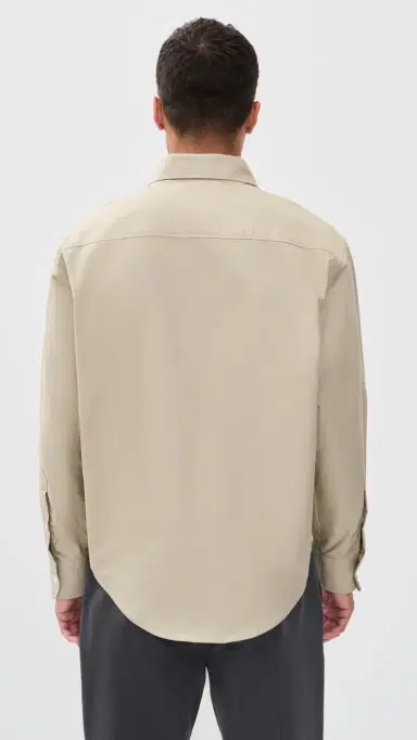 AMI ADC Boxy Button Down Beige Taupe | Thumbnail 3 AMI ADC Boxy Button Down Beige Taupe | Thumbnail 3