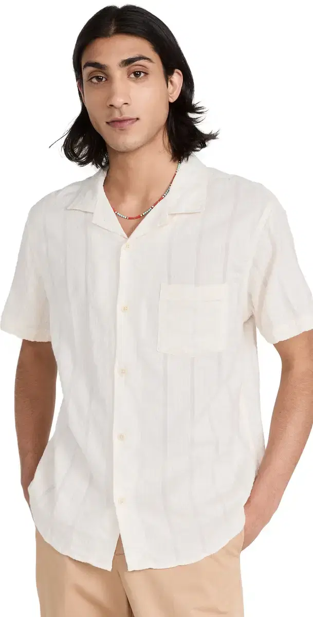 triped eersucker Shirt White triped eersucker Shirt White