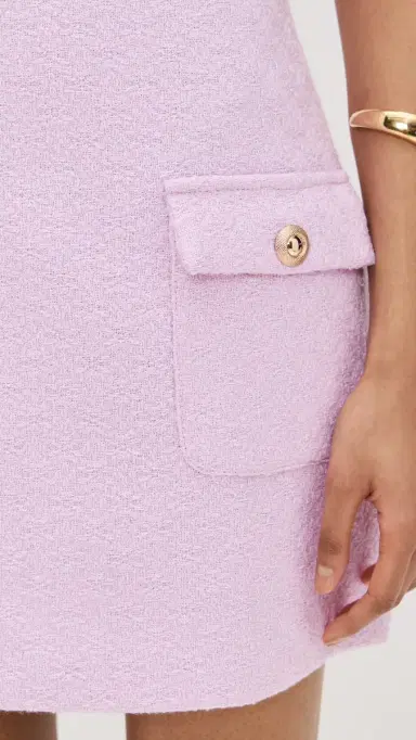 endless rose Square Neck Tweed Mini Dress Lilac | Thumbnail 6 endless rose Square Neck Tweed Mini Dress Lilac | Thumbnail 6